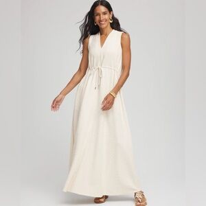 Chico’s Sleeveless Tweed Maxi Dress – Size 3 (16/18, XL) – NWT